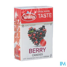 Load image into Gallery viewer, Vitalp Snoepje Rode Bessen Z/suiker Stevia 25g