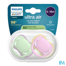 Afbeelding in Gallery-weergave laden, Philips Avent Fopspeen +6m Air Roze/groen 2