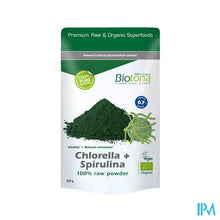 Afbeelding in Gallery-weergave laden, Biotona Chlorella + Spirulina Raw Powder 200g