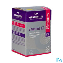 Charger l'image dans la galerie, Mannavital Vitamine K2 Platinum V-caps 60