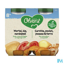 Load image into Gallery viewer, Olvarit Wortel Kip Puree 2x200g 8m01