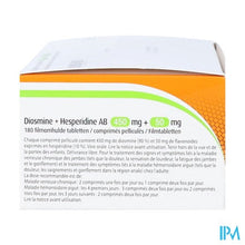 Charger l'image dans la galerie, Diosmine+hesperidine Ab 450mg+50mg Filmomh Tabl180