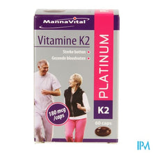 Afbeelding in Gallery-weergave laden, Mannavital Vitamine K2 Platinum Nf Caps 60