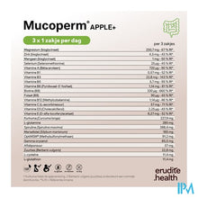 Afbeelding in Gallery-weergave laden, Mucoperm Apple+ 60 ZAKJES 240G