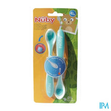 Load image into Gallery viewer, Nuby Warmtegevoelige lepel met zachte rand - 2stk – 3m+