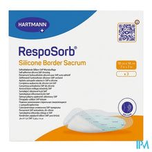 Load image into Gallery viewer, Resposorb Silicone Border Sacrum 18x18 3 4130170
