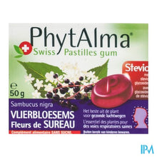 Afbeelding in Gallery-weergave laden, Phytalma Gompastilles Vlierbloesem + Stevia 50g