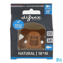 Afbeelding in Gallery-weergave laden, Difrax Fopspeen Natural 18m+ Uni/pure Bruin/brick