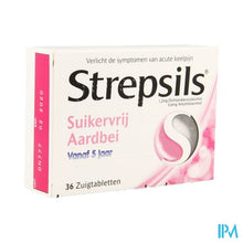 Load image into Gallery viewer, Strepsils Suikervrij Aardbeien Past 36