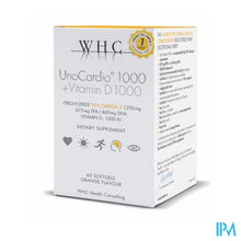 Charger l'image dans la galerie, Unocardio 1000 + Vit D 1000 Softgels 60
