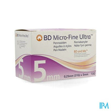 Load image into Gallery viewer, Bd Microfine Ultra Pennaald 0,25mmx5mm Easyflow100