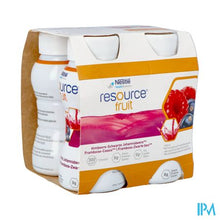 Load image into Gallery viewer, Resource Fruit Framboos Zwart Bes 4x200ml 12415273