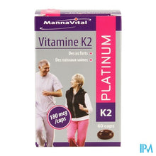 Afbeelding in Gallery-weergave laden, Mannavital Vitamine K2 Platinum Nf Caps 60