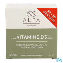Charger l'image dans la galerie, ALFA Vitamine D3 50mcg Softgel 120