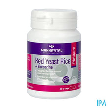 Load image into Gallery viewer, Mannavital Red Yeast Rice+berberine Plat.v-caps 60