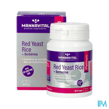 Load image into Gallery viewer, Mannavital Red Yeast Rice+berberine Plat.v-caps 60