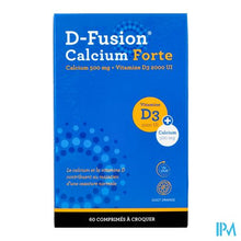 Afbeelding in Gallery-weergave laden, D-fusion Calcium Forte 500/2000 Kauwtabl 60