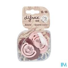 Load image into Gallery viewer, Difrax Fopspeen Dynam.botanic Pink&purple 6-18m 2