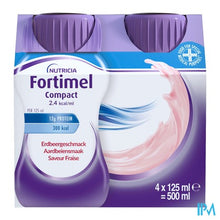 Charger l'image dans la galerie, Fortimel Compact 2.4kcal Aardbei 4x125ml