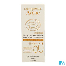 Charger l'image dans la galerie, Avene Zonnecreme Minerale Z.hoge Besch.spf50+ 50ml