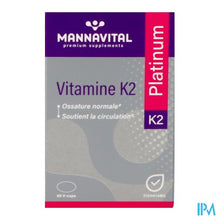 Charger l'image dans la galerie, Mannavital Vitamine K2 Platinum V-caps 60