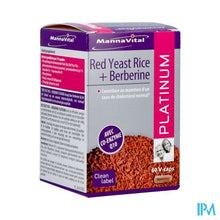 Afbeelding in Gallery-weergave laden, Mannavital Red Yeast Rice+berberine Plat.v-caps 60