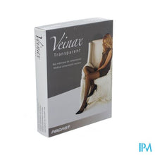 Afbeelding in Gallery-weergave laden, Veinax Kniekous Transparant 2 Lang Zwart Maat 4
