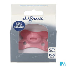 Charger l'image dans la galerie, Difrax Fopspeen Natural 0-6m Uni Raspberry