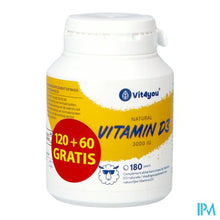 Afbeelding in Gallery-weergave laden, Vit4you Vitamine D3 3000 Ie Pearls 180