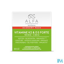Load image into Gallery viewer, ALFA Vitamine K2 & D3 Forte Softcaps 90