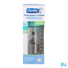Afbeelding in Gallery-weergave laden, Dodie Zuigfles Glas Initiatie+ Groene Vogels 270ml