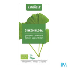 Afbeelding in Gallery-weergave laden, Purasana Vegan Ginkgo Biloba V-caps 70 Be-bio-02