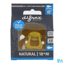 Load image into Gallery viewer, Difrax Fopspeen Natural 18m+ Uni/pure Assorti
