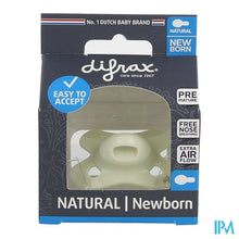 Afbeelding in Gallery-weergave laden, Difrax Fopspeen Natural Newborn Uni/pure Cr/popc.