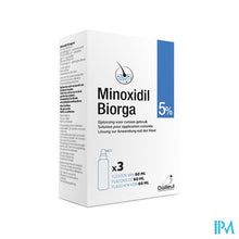 Afbeelding in Gallery-weergave laden, Minoxidil Biorga 5% Opl Cutaan Koffer Fl 3x60ml