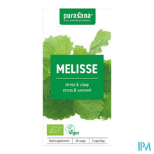 Load image into Gallery viewer, Purasana Vegan Melisse 300mg Bio V-caps 60