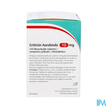 Afbeelding in Gallery-weergave laden, Cetirizin Aurobindo 10mg Filmomh Tabl 250