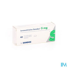Afbeelding in Gallery-weergave laden, Levocetirizine Sandoz 5mg Comp Enrob. 40 X 5mg
