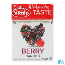 Load image into Gallery viewer, Vitalp Snoepje Rode Bessen Z/suiker Stevia 25g