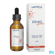 Afbeelding in Gallery-weergave laden, Vit D3+k2 Liposomaal Vegan Fl 60ml Lepivits