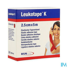 Afbeelding in Gallery-weergave laden, Leukotape K Kleefwindel Elast Rood 2,5cmx5m 1