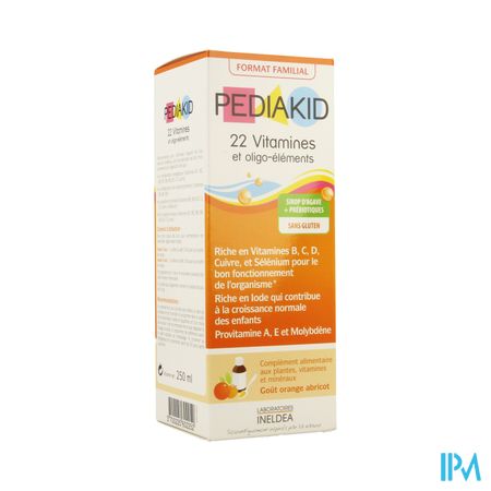 Pediakid 22 Vitamine Oligo Element. Sol Buv 250ml
