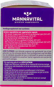 Mannavital Ijzer Platinum V-caps 60