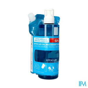 Lrp Effaclar Gel Mouss.400ml + Refill 400ml -50%