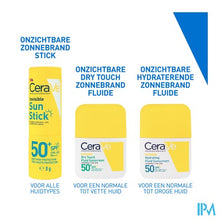 Load image into Gallery viewer, Cerave Sun Onzichtbare Zonnestick Spf50+ 8g
