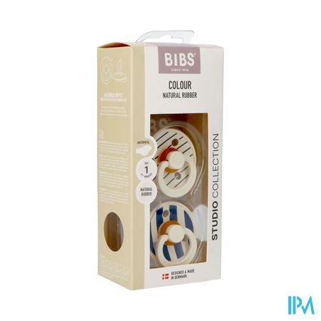 Bibs 1 Fopspeen Anatomic Studio Duo Pin Steel Blue