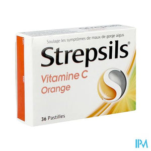 Strepsils Vitamine C Sinaasappel Past 36