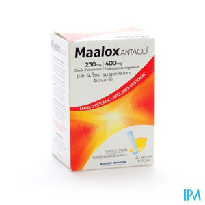 Maalox Antacid Lemon 230mg/400mg Susp Or. 20x4,3ml