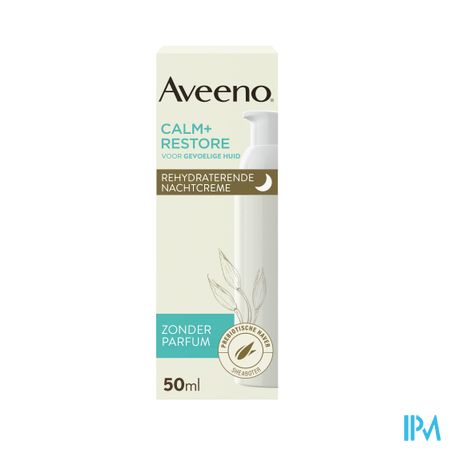 Aveeno Calm+restore Rehydraterende Nachtcreme 50ml