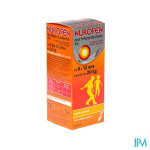 Nurofen Kind Suikervrij 4% Aardbei Orale Susp150ml